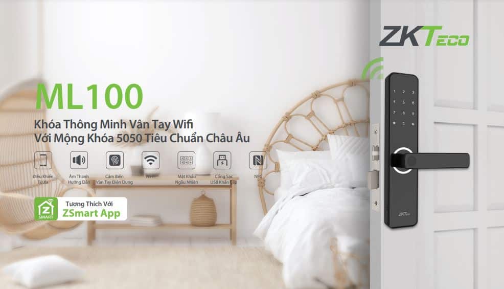 Zkteco ML100 - Khóa vân tay điện tử thông minh WIFI