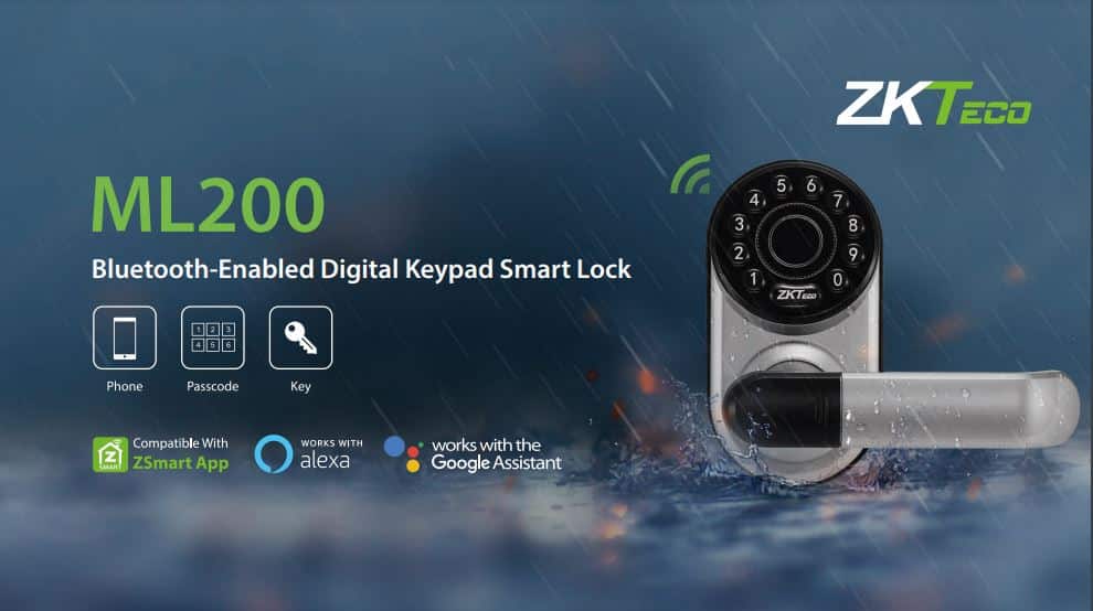 ZKTeco ML200 - Khóa cửa điện tử thông minh hỗ trợ Bluetooth