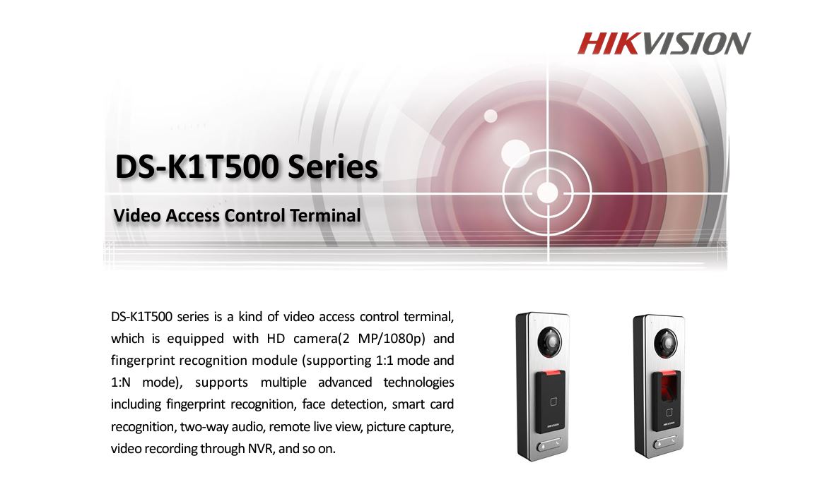 Thiết Bị Đầu Đọc Thẻ Tích Hợp Video HIKVISION DS-K1T500S