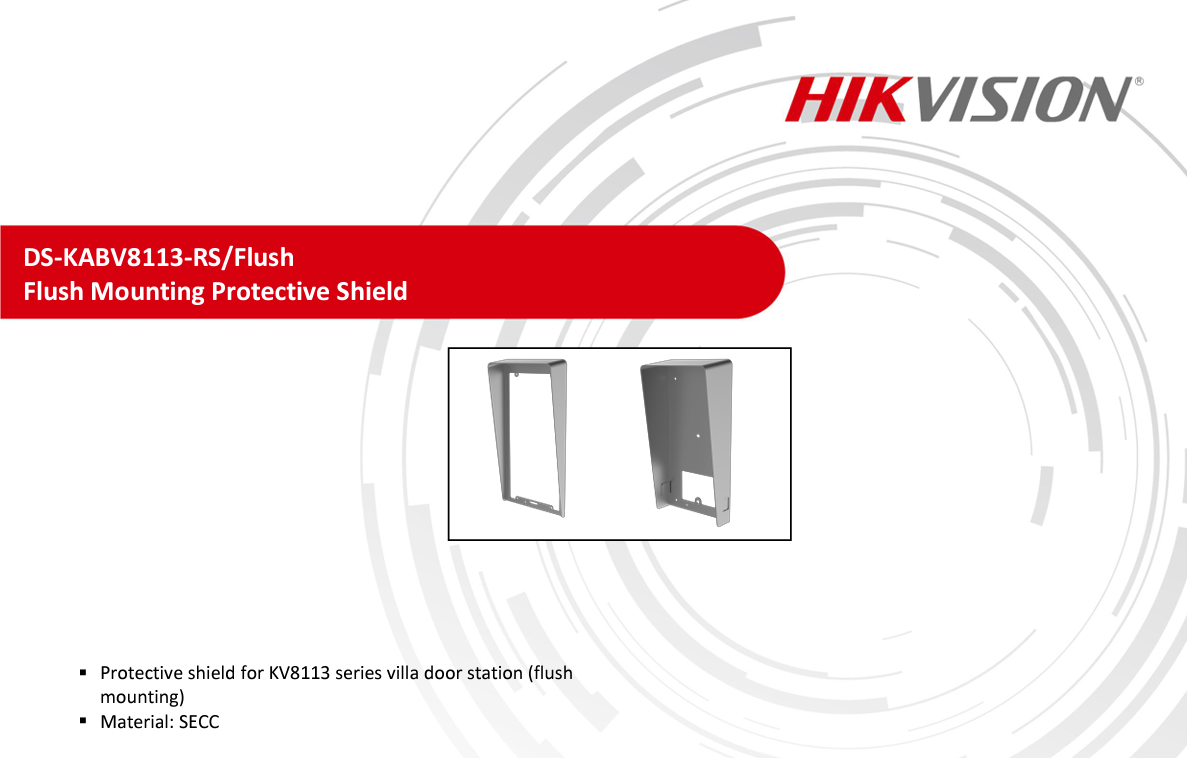 Vỏ Bảo Vệ Chuông Cửa Hikvision DS-KABV8113-RS/FLUSH