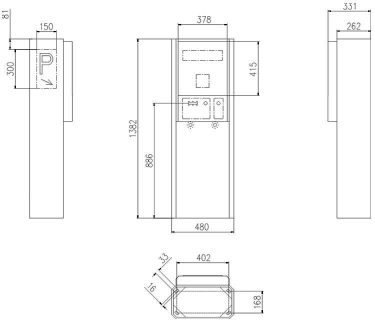 Tủ Thu Thẻ Tự Động Tenet T6 (Exit)