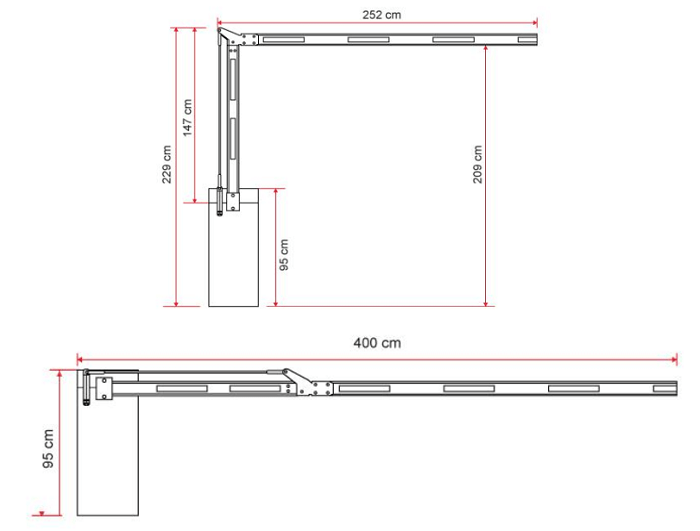 Thanh chắn Tay Gập Barrier MAG-BR6AT90