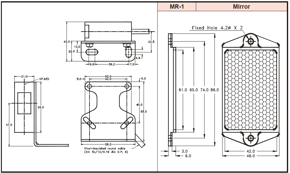 Cảm biến quang khuếch tán Fotek A3R-2MXP (Ngoài trời)