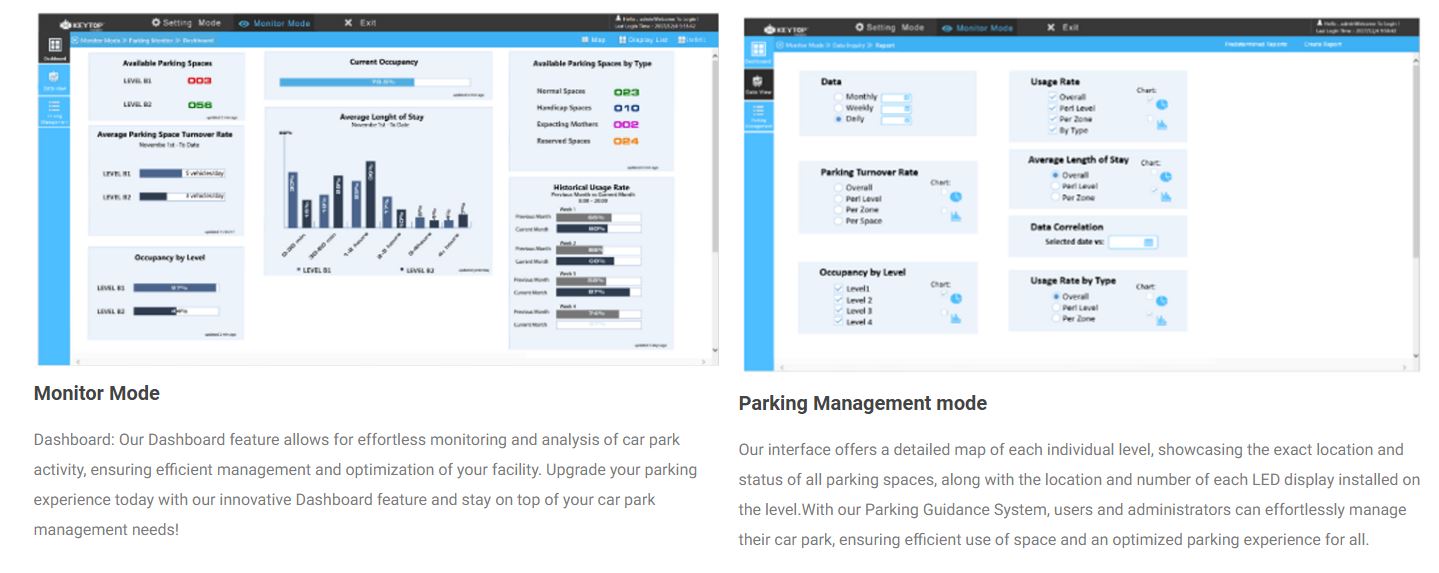 Phần Mềm Quản Lý Parking Guidance Keytop KEY