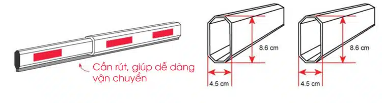  Thanh chắn Barrier MAG-BR6AT40 (Hỗ trợ BR618T/630T)