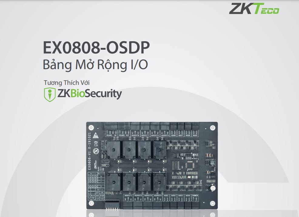 Bo mạch mở rộng I/O ZKTeco EX0808