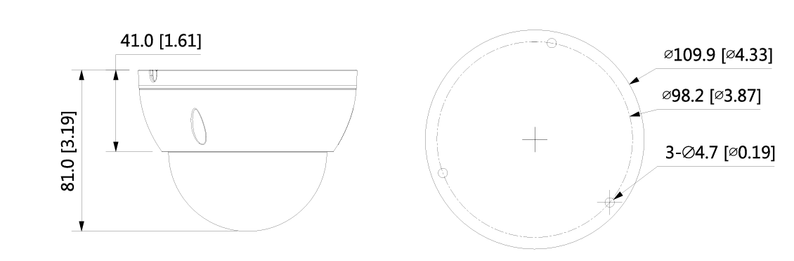 Thiết kế dạng mini Dome nhỏ gọn hiện đại