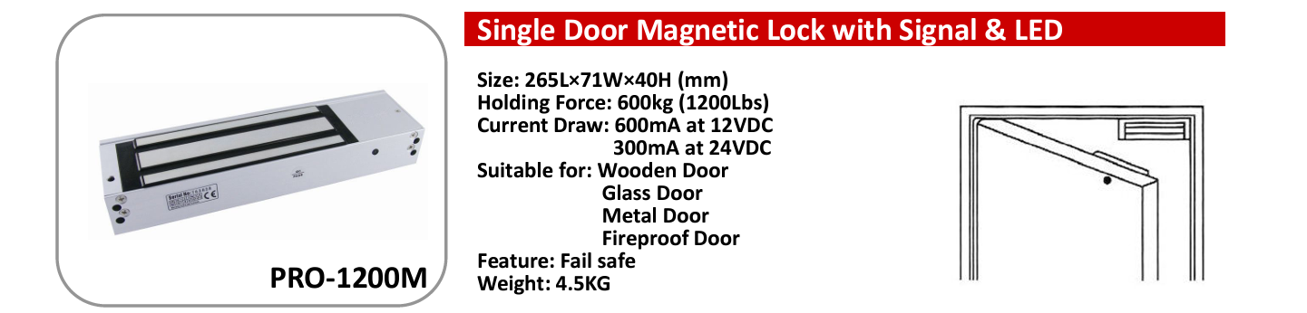 Khóa Cửa Từ ProLock PRO-01200M