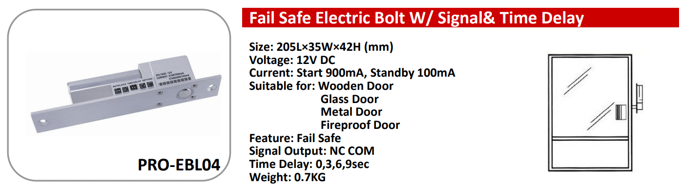 PRO-EBL4 (4 dây) là giải pháp kiểm soát cửa an toàn và tiện lợi