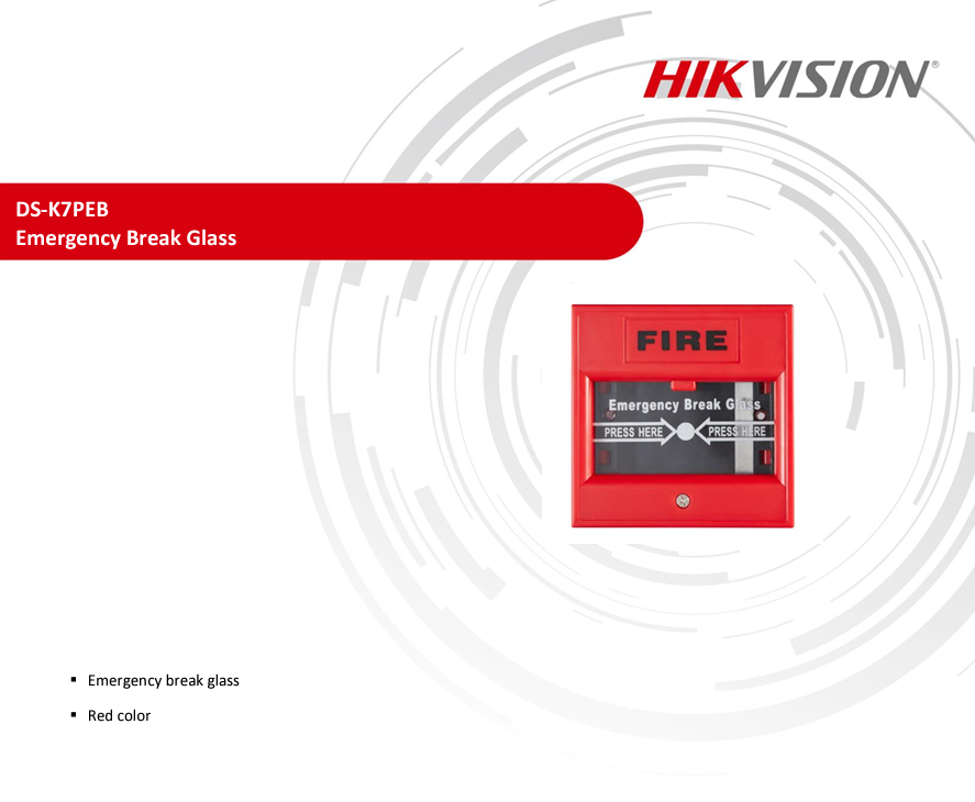 Nút Exit Khẩn Cấp Hikvision DS-K7PEB (Phá Kính)