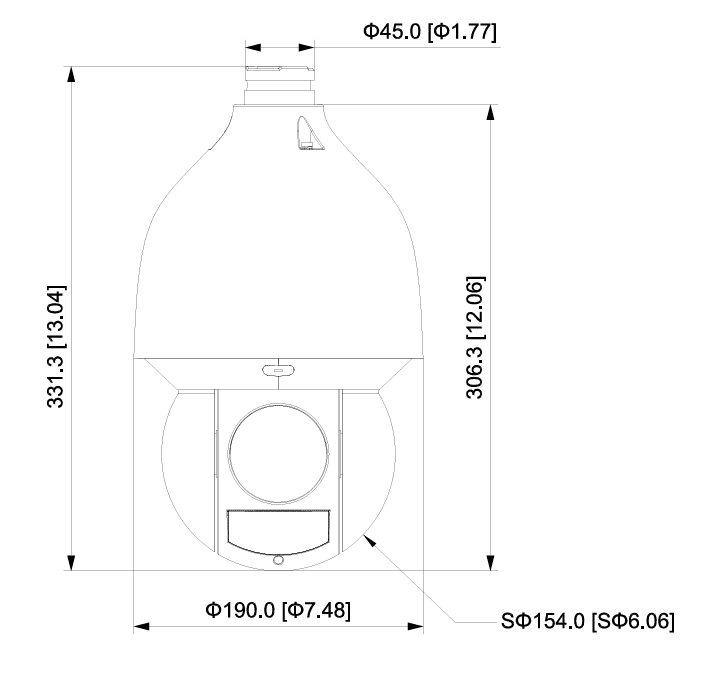 Camera Speed Dome IP Dahua DH-SD5A245XA-HNR (2MP-45X)