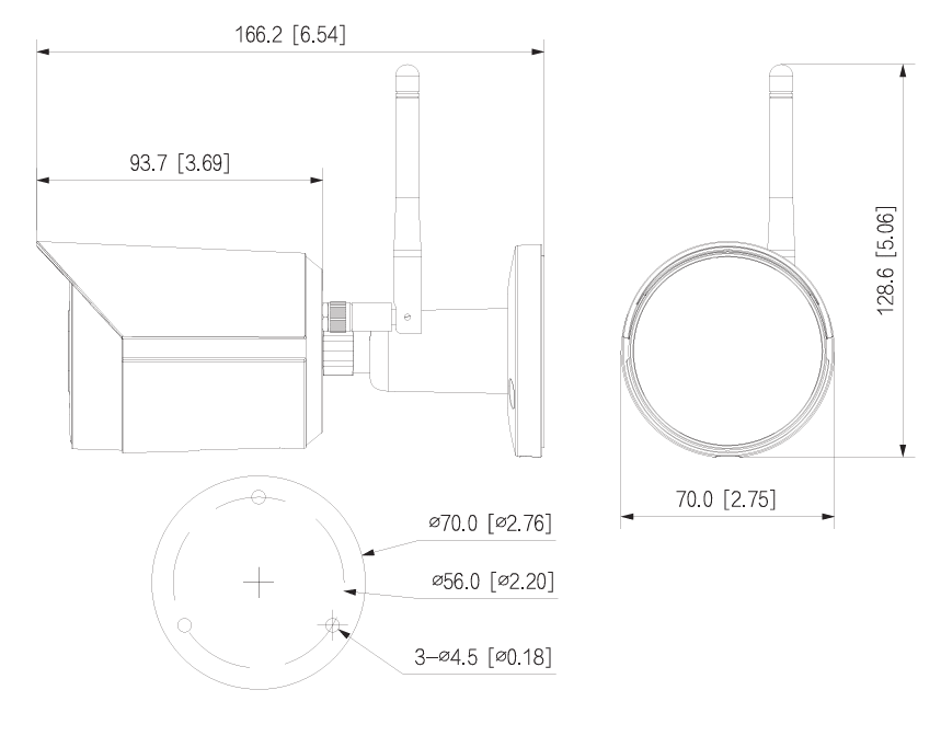 Thiết kế dạng bullet nhỏ gọn, thẩm mỹ.