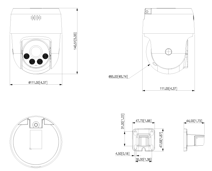 Thiết kế dạng Speed Dome nhỏ gọn, hiện đại