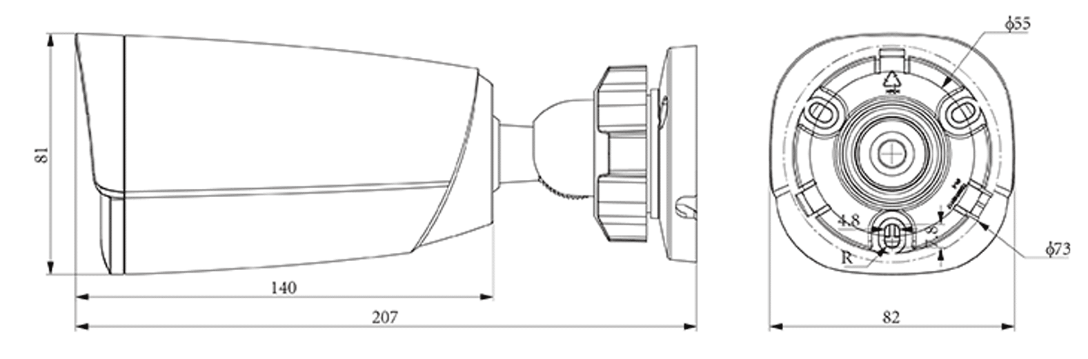 Thiết kế dạng Bullet cứng cáp hiện đại