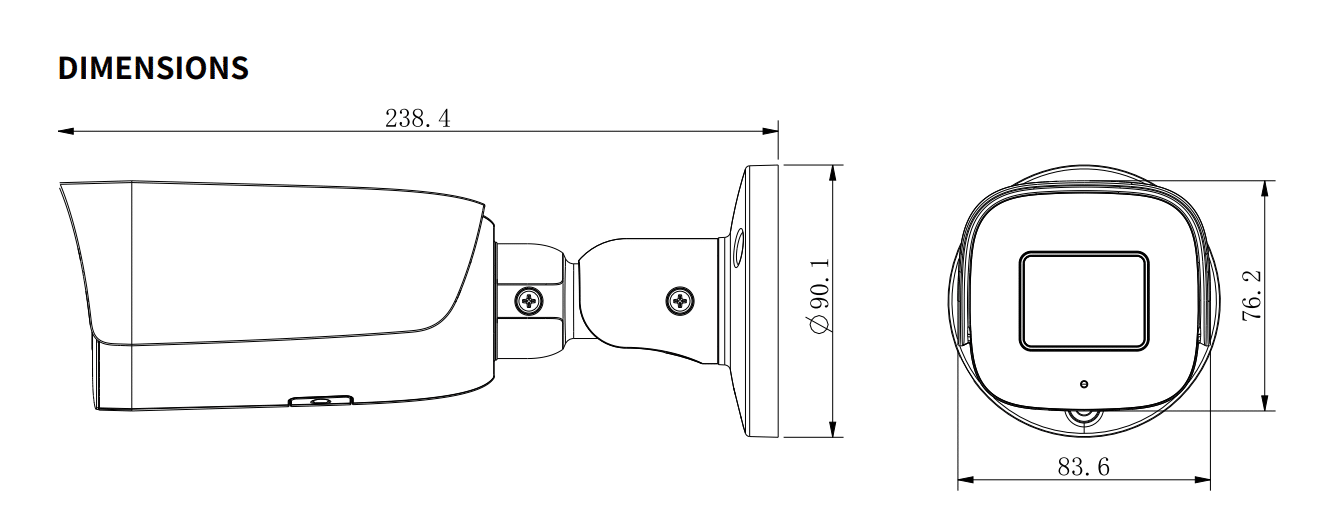 Thiết kế dạng Bullet chắc chắn hiên đại