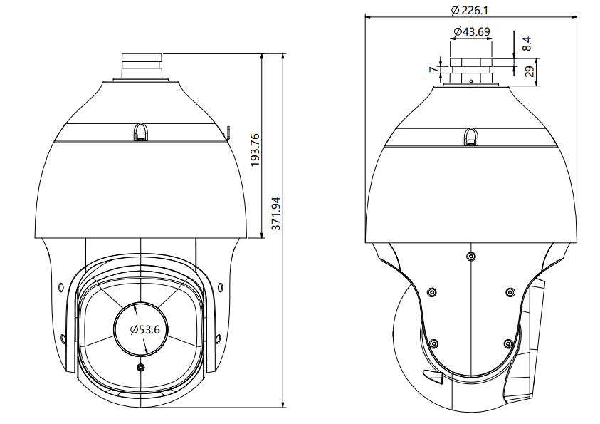 Thiết kế dạng Speed Dome linh hoạt hiện đại