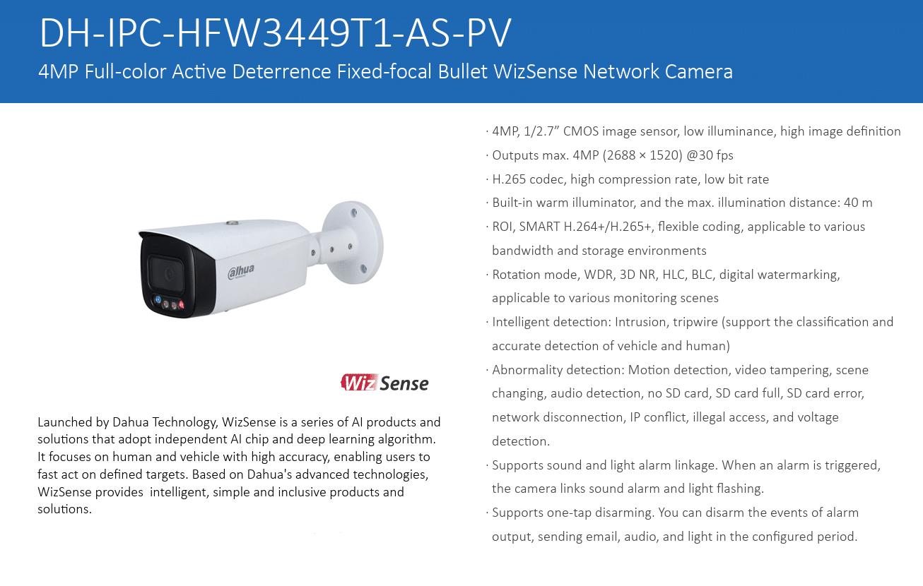 DH-IPC-HFW3449T1-AS-PV (4MP) là giải pháp giám sát an ninh thông minh