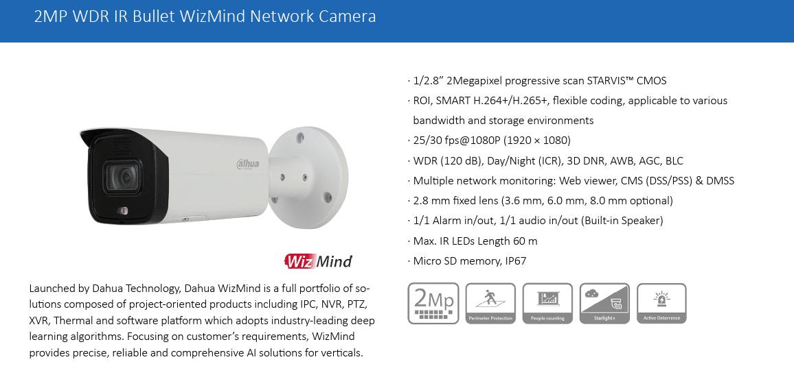 DH-IPC-HFW5241TP-AS-PV (2MP) là giải pháp giám sát an ninh thông minh