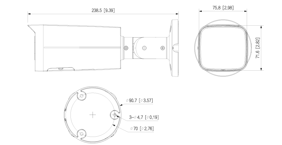 Thiết kế dạng Bullet chắc chắn hiện đai