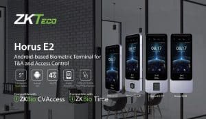 Thiết Bị Chấm Công Kiểm Soát Cửa Khuôn Mặt ZKTeco Horus E2-B - Cơ Pin Lưu Điện, Hỗ Trợ 4G