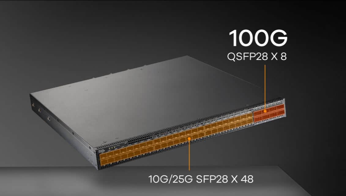 Switch Quang Zyxel CX4800-56F - Bộ Chuyển Mạch Quang 48 Port 10G/25G, 8 Port 100G L3 Aggregation