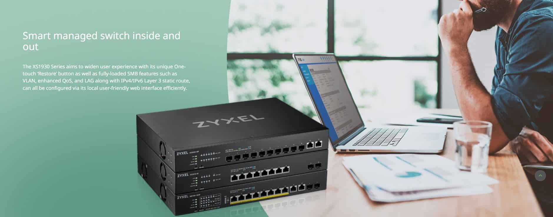 Switch Zyxel XS1930-10 - Bộ Chuyển Mạch 8 Port Multi-Gigabit, 2 Port SFP+ 10G Uplink, Switch Lite-L3 Smart Managed